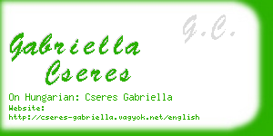 gabriella cseres business card